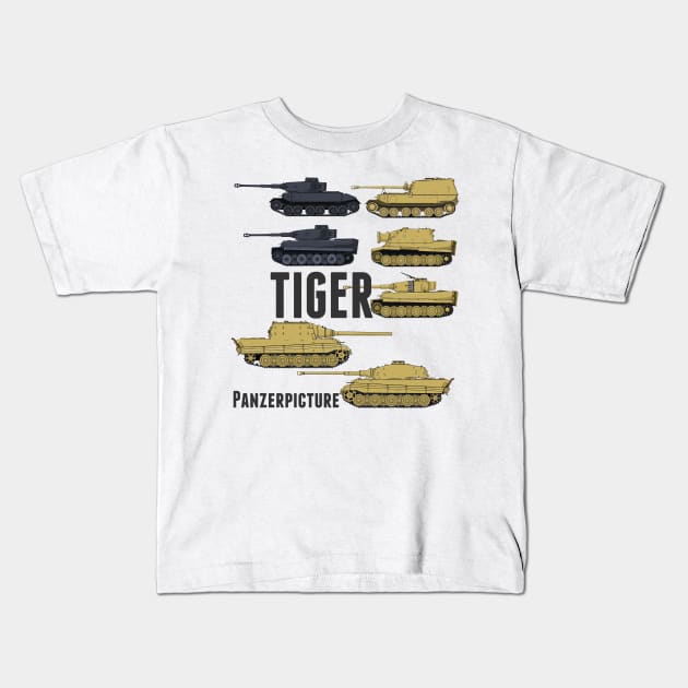 Tiger T-Shirt Kids T-Shirt by Panzerpicture